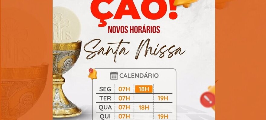 Horários da Santa Missa