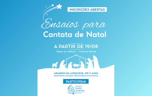 Ensaios para Cantata de Natal da catequese