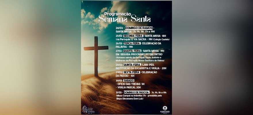 Semana Santa terá ampla programação especial na Paróquia Santo Antônio Macaé