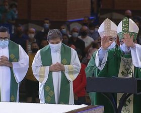 29/10/2021 -  Missa de Encerramento do Retiro Anual do Clero e da Romaria Diocesana no Santuário Nacional de Aparecida/SP