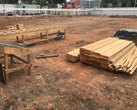 Começo das Obras - Preparando o terreno